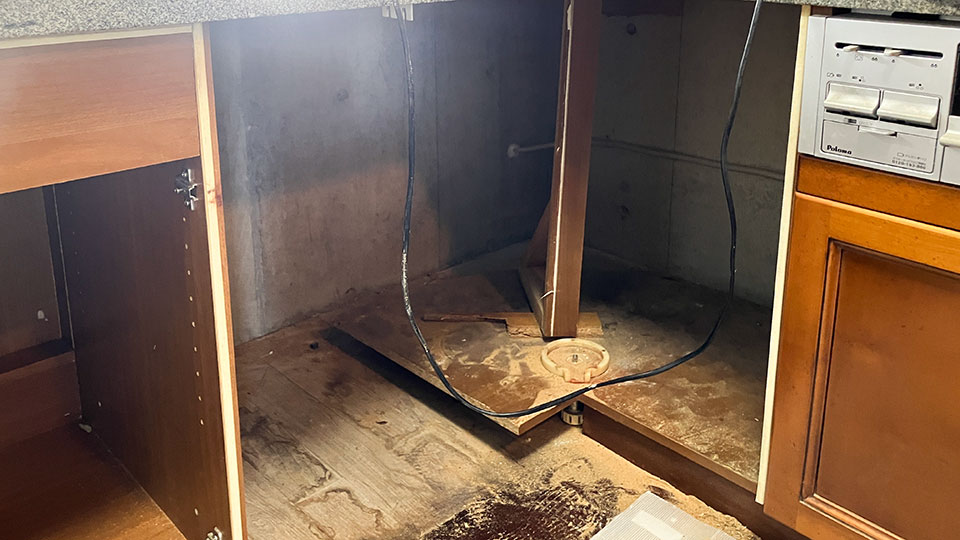 食洗機を取り付けるためのスペースを確保