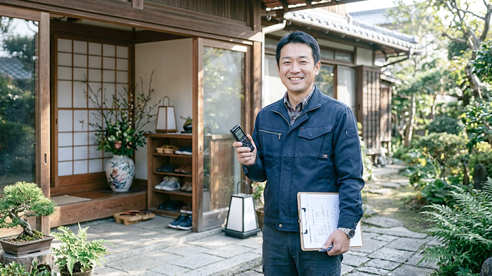 万全の準備で現地調査に向かうタイホウ建設のスタッフ
