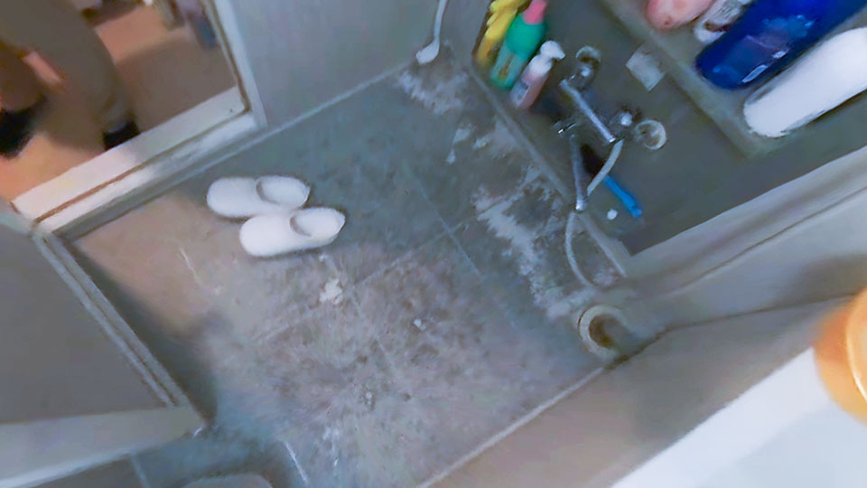 リフォーム前のお風呂の床